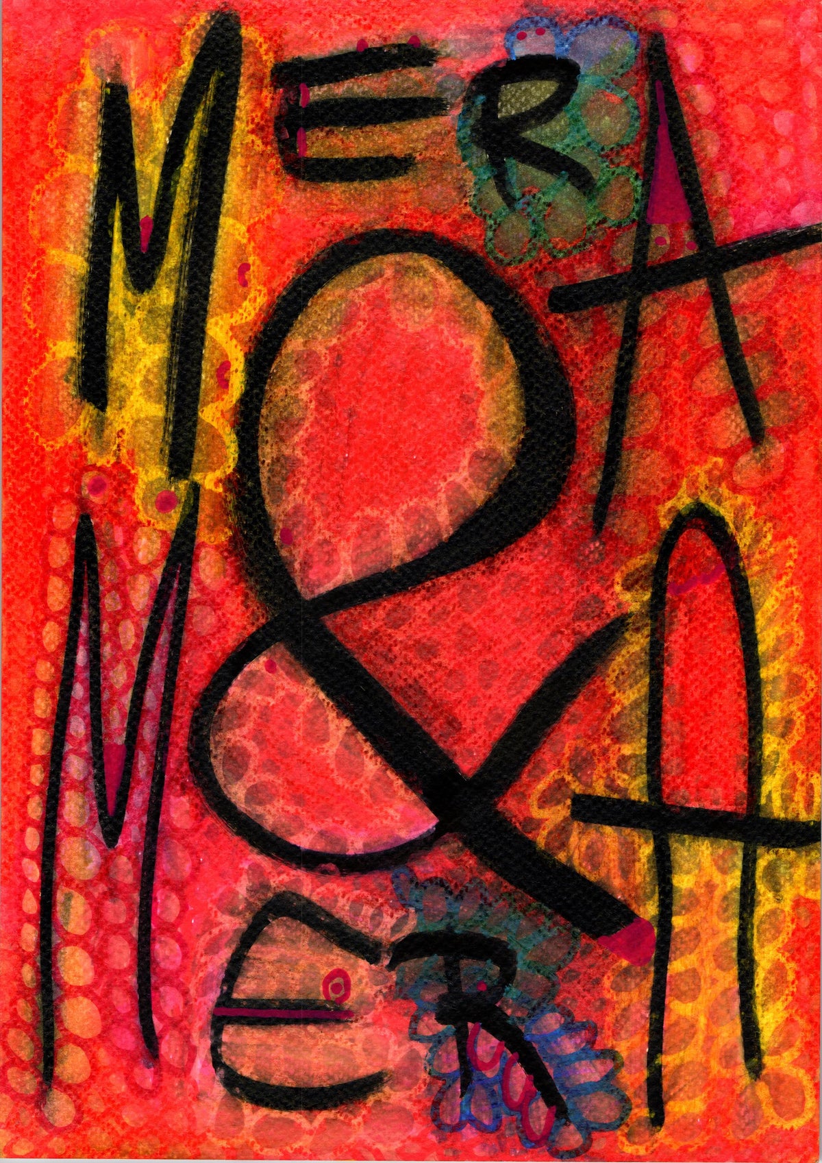 Mera & Mera (Mooreismoore) – originalmålning, akryl på papper