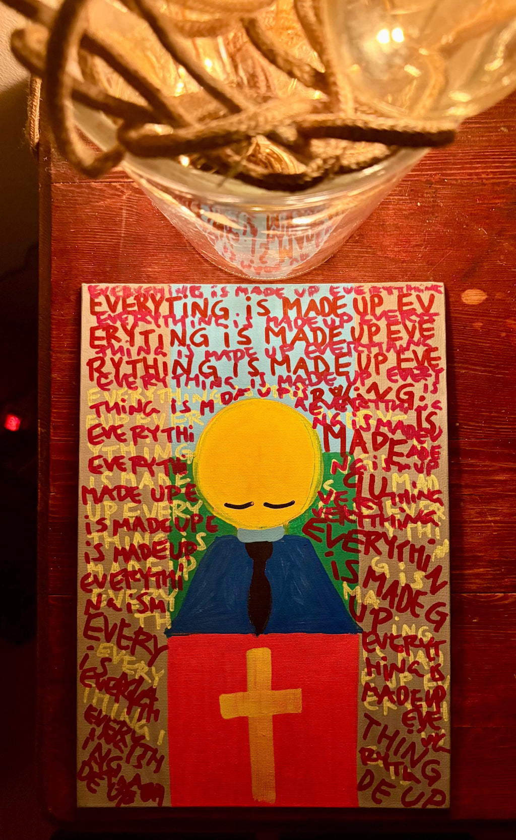 Everything Is Made Up – originalmålning, akryl på canvas
