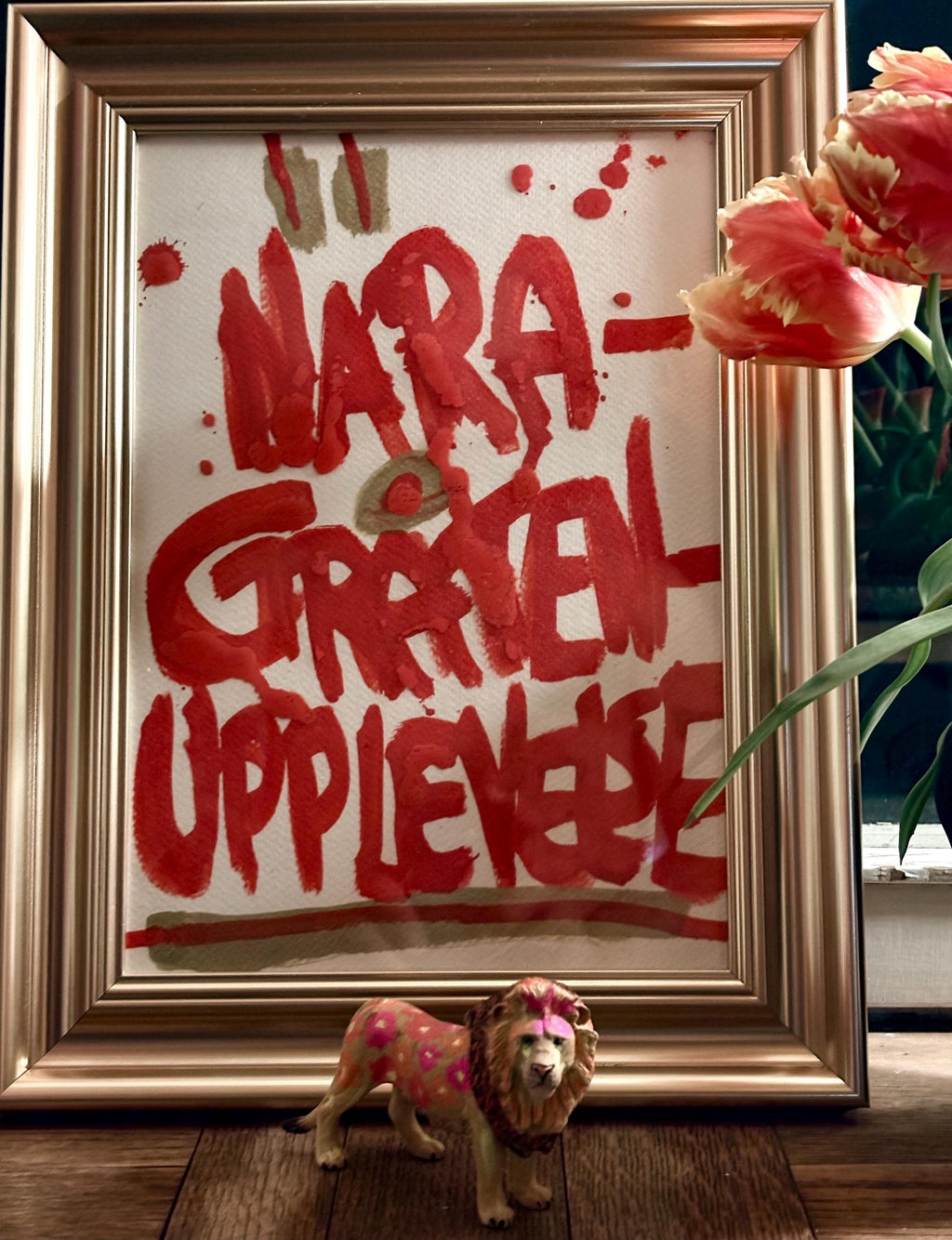 Nära-Gråten-Upplevelse – originalmålning, akryl på papper