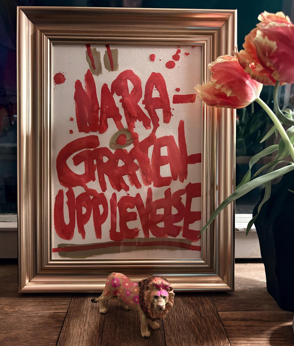 Nära-Gråten-Upplevelse – originalmålning, akryl på papper